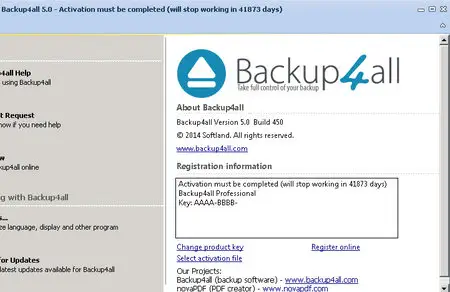 Backup4all Professional 5.450