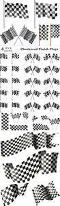 Vectors - Checkered Finish Flags