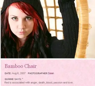 SuicideGirls - Quinne in Bamboo Chair