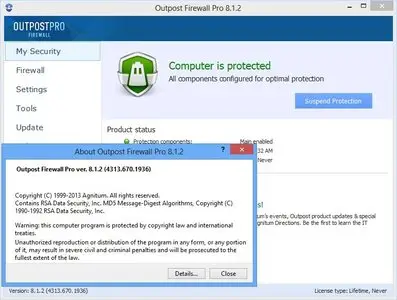 Outpost Firewall Pro 8.1.2.4313.670.1936 (x86/x64)