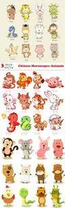 Vectors - Chinese Horoscopes Animals