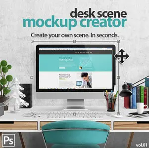GraphicRiver - Desk Scene Mock-Up Creator