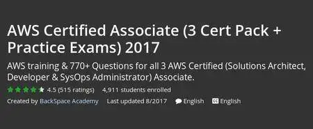 Udemy - AWS Certified Associate (3 Cert Pack + Practice Exams) 2017