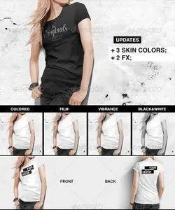 GraphicRiver - Women T-Shirt Mock-Up
