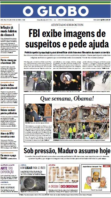 Jornal O Globo em PDF, Sexta, 19 de Abril de 2013