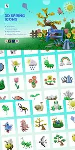 3D Spring Icons