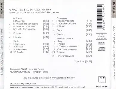 Bacewicz - Violin & Piano Works