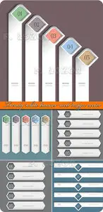 Trendy white banner web design vector