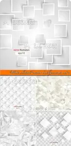 White abstract vector backgrounds set 4