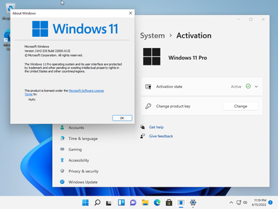 Windows 11 Pro 21H2 Build 22000.613 (x64) (No TPM Required) With Office 2021 Pro Plus Multilingual Preactivated