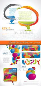 Colored banners vector