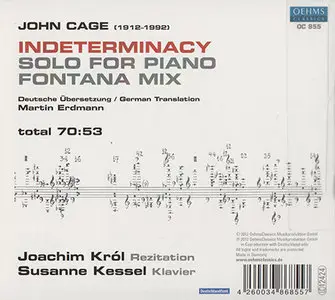 John Cage - Joachim Król / Susanne Kessel - Indeterminacy & Solo For Piano [Fontana Mix] (Deutsche Übersetzung) (2012)