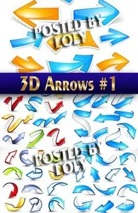 3D arrows #1 - Stock Vector