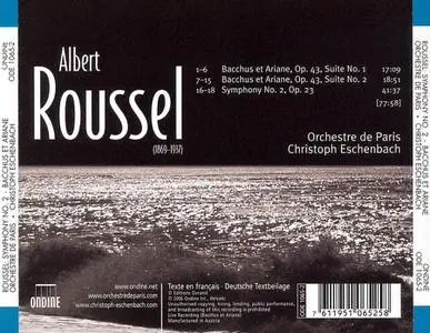 Christoph Eschenbach, Orchestre de Paris - Albert Roussel: Symphony No.2; Bacchus et Ariane (2006)