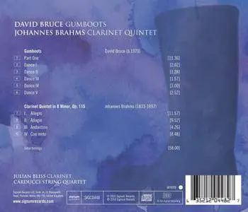 Julian Bliss, Carducci Quartet - David Bruce: Gumboots, Johannes Brahms: Clarinet Quintet (2016)