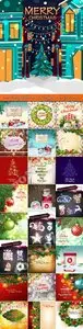 2016 Merry Christmas and Happy New Year vector background 3