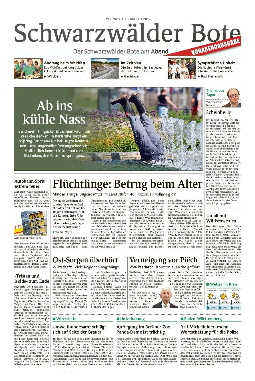Schwarzwälder bote er sucht sie
