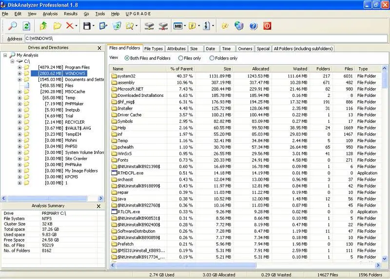 DiskAnalyzer Professional ver. 1.8