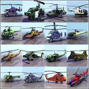3D models Helicopters Collection