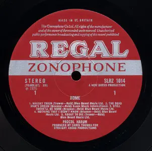 Procol Harum - Home (Regal Zonophone 1970) 24-bit/96kHz Vinyl Rip
