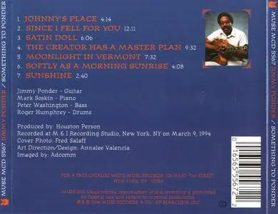 Jimmy Ponder - Something To Ponder (1996) {Muse MCD5567 rec 1994}