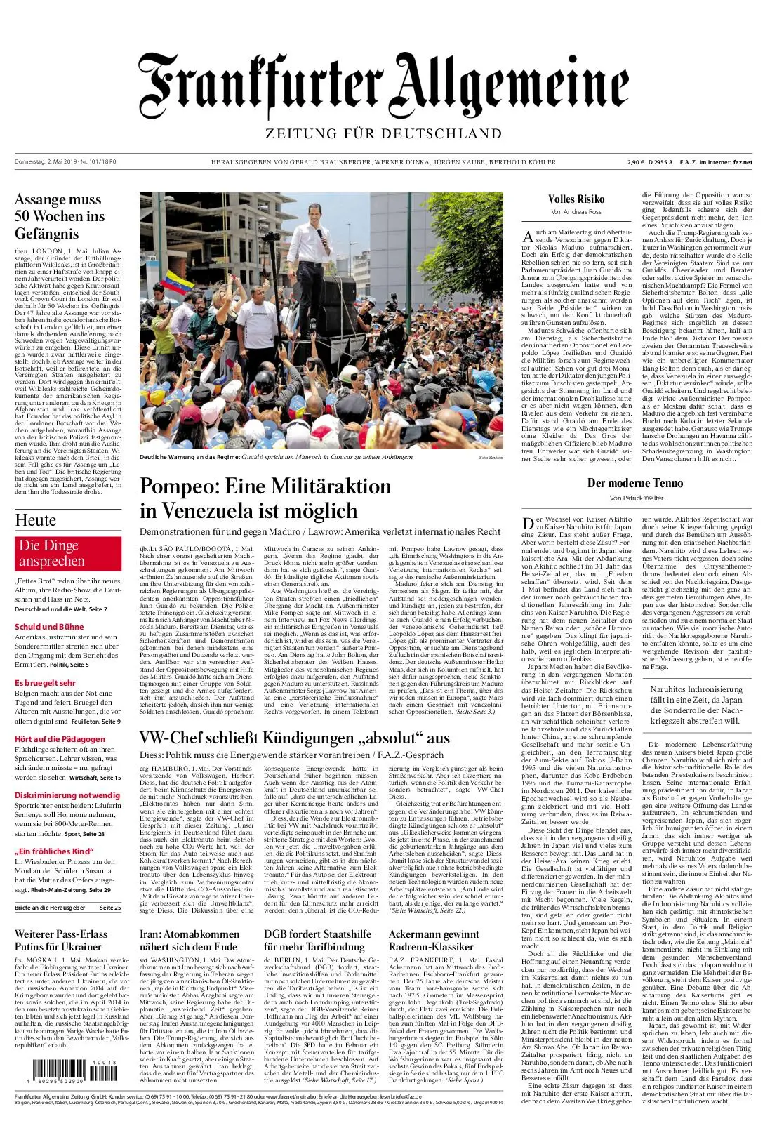 Frankfurter Allgemeine Zeitung F.A.Z. mit Rhein-Main ...