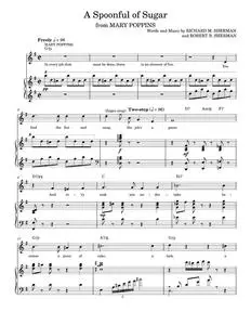 A Spoonful Of Sugar - Richard M. Sherman and Robert B. Sherman (Piano Vocal)