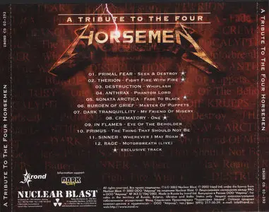 VA - A Tribute To The Four Horsemen (2002)