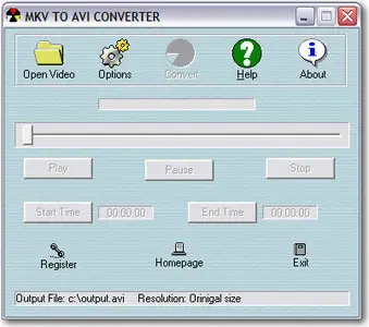 MKV to AVI Converter 3.2