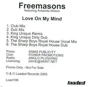 Freemasons feat. Amanda Wilson - Love On My Mind