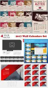 Vectors - 2017 Wall Calendars Set