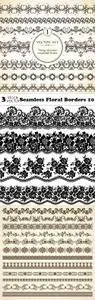 Vectors - Seamless Floral Borders 10