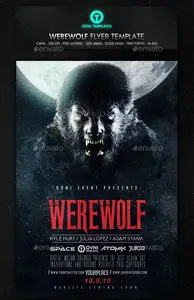 GraphicRiver - Werewolf Dark Horror Movie Flyer Poster Template