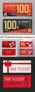 Vectors - Gift Red Voucher Templates 5