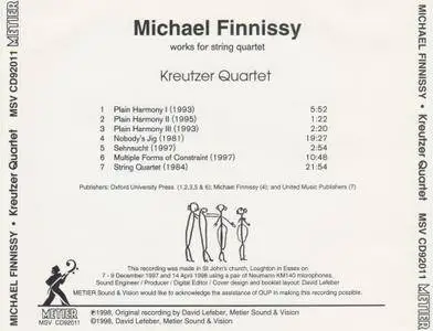 Kreutzer Quartet - Michael Finnissy: Works for String Quartet (1998)