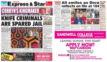 Express and Star Sandwell Edition – March 25, 2019