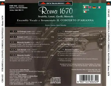 Il Concerto d'Arianna - Roma 1670: Stradella, Lonati, Corelli, Mannelli (2009)