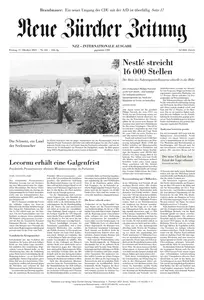 Neue Zürcher Zeitung (International) - 17 Oktober 2025