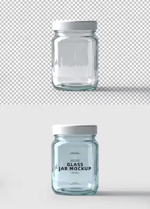 Transparent Clear Glass Jar Mockup 1688962654