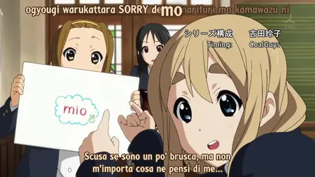 K On!! 24 ,720p| mp4 ~bY AnimeManga ITA ~  K ON!!   24 TBS 1280x720 H 264 AAC part1 rar" yEnc