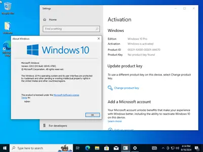 Windows 10 Pro 22H2 build 19045.4780 With Office 2021 Pro Plus (x64) Multilingual Preactivated August 2024