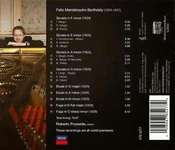 Roberto Prosseda - Mendelssohn Rarities (2006)
