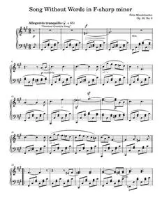 Song Without Words, Op. 30, No. 6 (Venetian Boat Song) - Felix Mendelssohn (Piano Solo)
