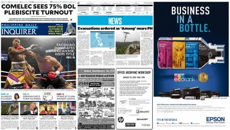 Philippine Daily Inquirer – January 21, 2019