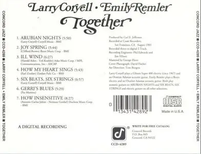 Larry Coryell And Emily Remler - Together (1985) {Concord}