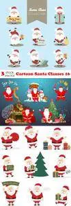 Vectors - Cartoon Santa Clauses 16