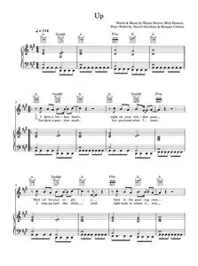 Up (feat. Demi Lovato) - Demi Lovato, Olly Murs, Olly Murs feat. Demi Lovato (Piano-Vocal-Guitar (Piano Accompaniment))