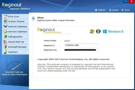 RegInOut System Utilities 4.0.0.3