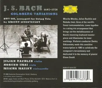 Julian Rachlin, Nobuko Imai, Mischa Maisky - J.S. Bach: Goldberg Variations arr. for String Trio (2007)