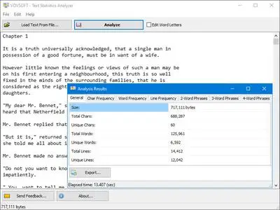VovSoft Text Statistics Analyzer 3.7